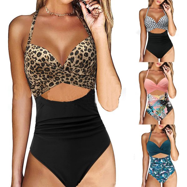 Women’S One-Piece Swimsuit – Sexy Cutout & Floral Print High-Coverage Bathing Suit With Underwire Support (S-Xxl)– 82% Polyester Stretchy Swimwear