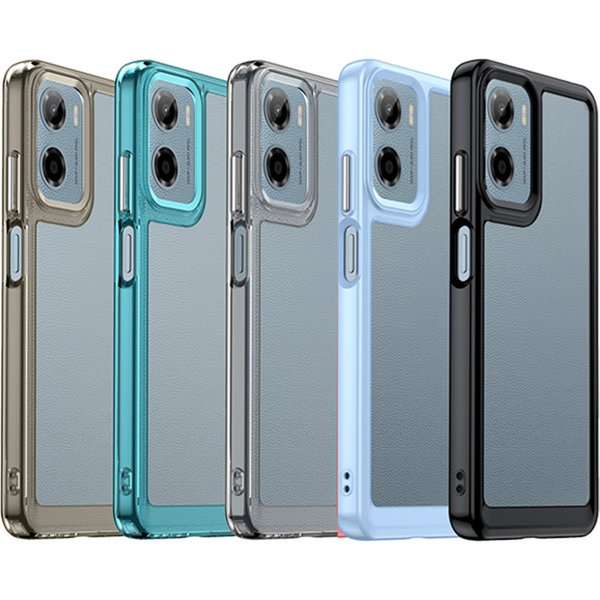 Colorful Transparent TPU Case For Motorola Moto G05 G15 Power G35 G55 G75 G85 5G E15 Protective Cover Clear Fundas Coque