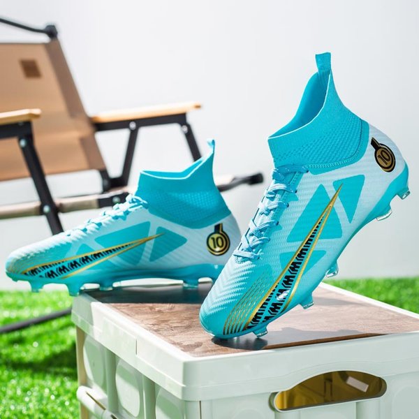 Large Size Authentic High Top Football Shoes Long Nails New Wholesale Student Football Shoes Broken Cleats Female Training Shoes-image