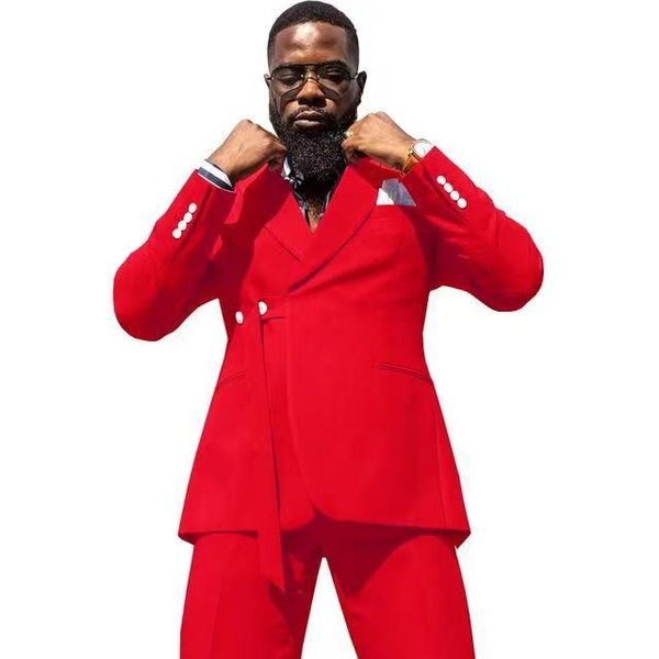 New Two-Piece Suit Set, Casual Business Suit, Groomsman, Host-image
