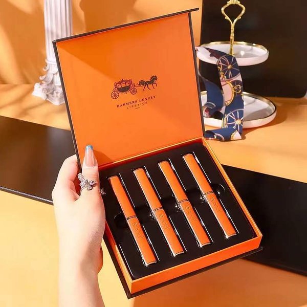 Baxi Aimashi Lambskin High Definite Lipstick Case Moisturizing, Non Fading, Non Staining Cup Lipstick Four Piece Gift-image