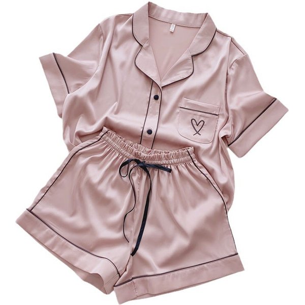 Underwear High End Short Sleeved Ice Silk Pajamas For Women In Summer New Style Ladies Sweet Shorts Home Wear Suit