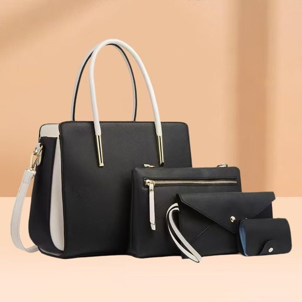 Stylish Women's Shoulder Bag With Detachable Crossbody Strap - Versatile Mother & Daughter Set In Premium PVC (White, Khaki, Blue, Black, Brown)
