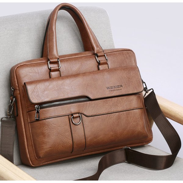 Men's Bag Handbag Shoulder Bag Retro Men's Bag Briefcase Business Computer Bag Men's Messenger Bag Briefcase-image