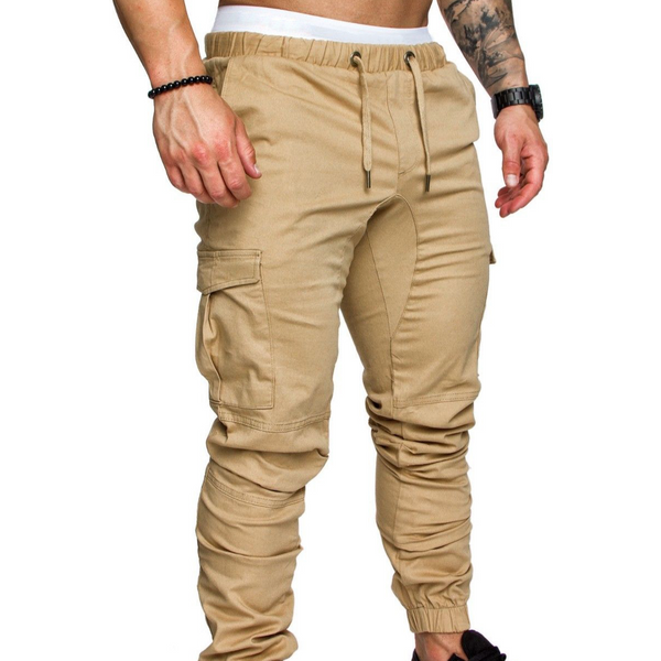 Cargo Multi-Pocket Pants Men's Woven Fabric Casual Pants Corset Pants Men Year-Round-image
