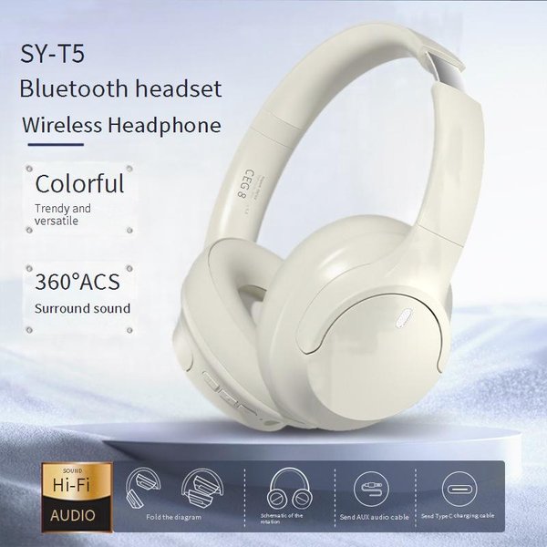 Bluetooth Headphones New Bluetooth Headset Head Mounted Universal New Product Private Model Noise Reduction Headset-image
