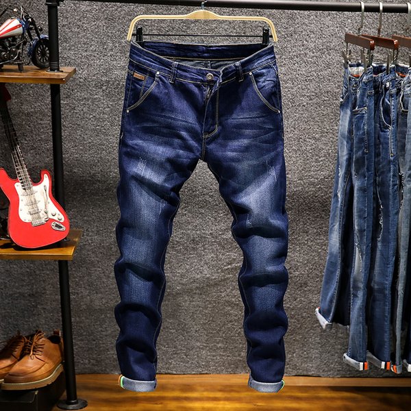 Men's Clothing Casual Pants Thin Nine Point Pants Trendy Summer Skinny Plus Size Loose Jeans-image