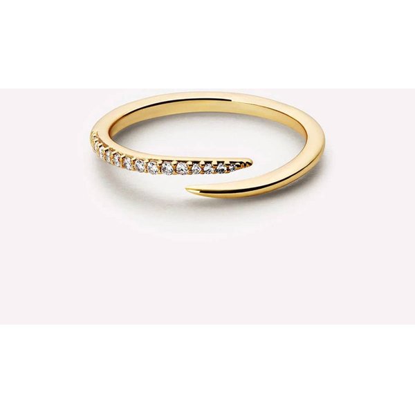 Women's Jewelry Inlaid 5A Zircon Claw Ring Ring Light Luxury High End Fashion Design Versatile Daily Open Ring-image