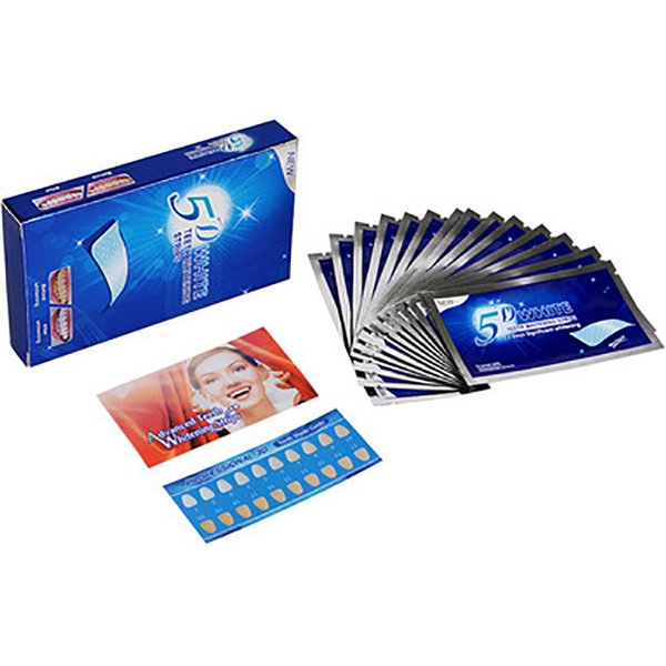 Teeth Whitening 5D Teeth Whitening Strips, Whitening Strips, Remove Yellow Teeth Strips, Neutral Strips, 7 Bags, 14 Pieces-image