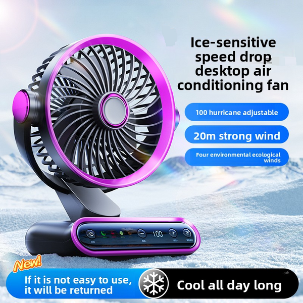 USB Rechargeable Desk Fan For Dorm & Office - Powerful Cooling Ultra Quiet Long Battery Life (3-Speed Adjustable Tilt Portable)-image