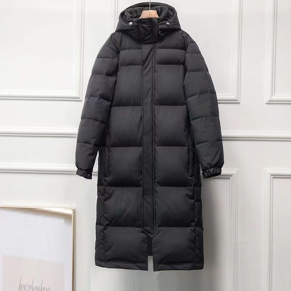 Women's Clothing Women's Cotton Jacket Super Long Over Knee New Jacket-image