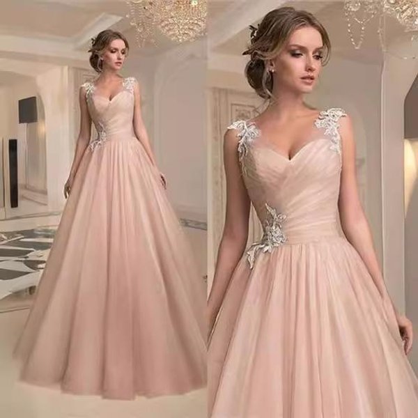 Women's Clothing Elegant V-Neck Sleeveless Mesh Bridesmaid Dress For Wedding Party, Formal Banquet & Reception – Slim Fit, Flattering Design
