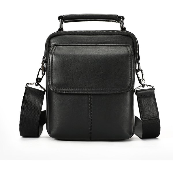 Top Layer Cowhide Business Men's Outdoor Small Shoulder Bag, Fashionable And Casual Men's Crossbody Bag-image