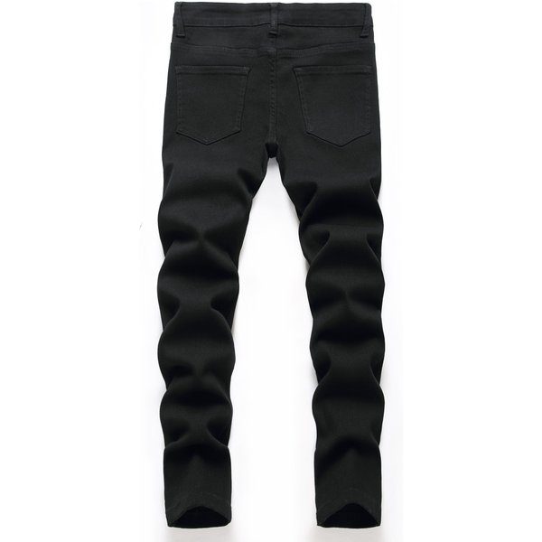 boy Black Stretch European And American Boys' Straight-Leg Jeans In Stock