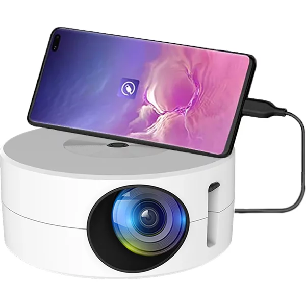 YT200 LED Mini Projector For Home Theater Mobile Video 1080P USB Sync Screen Smartphone Beamer Home Projector