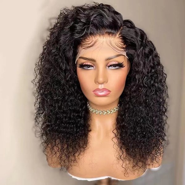 Front Lace Wig Women Short Curly Hair Small Curly Chemical Fiber Front Lace Headgear Factory Wholesale Delivery-image
