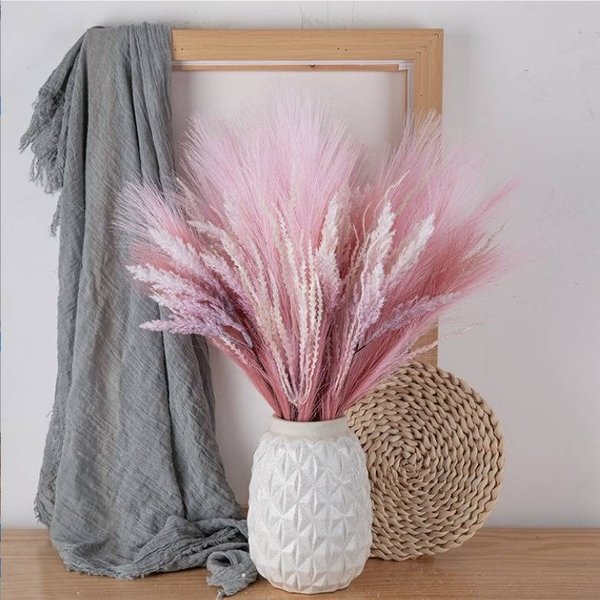 Crafts Reed Pampas Bouquet Simulated Flower Manufacturer Fake Flowers And Green Plants Wholesale Decoration Ins Style MW85101-image