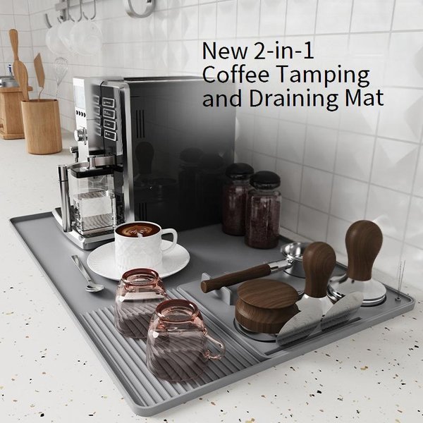 Dinnerware Coffee Machine Silicone Mat Tray Bar Drain Mat Coffee Pressing Powder Mat Protective Mat Dining Table Insulation-image