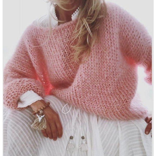 Women's Autumn And Winter Knitting Fashion Casual Sweater Women's Dress-image