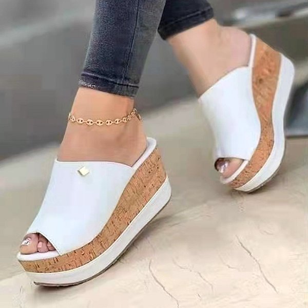 SHLIANG Platform Slippers Women Summer Thick Bottom Wedge Heels Sandals for Woman Non Slip Outdoor Flip Flops Mujer Y0104