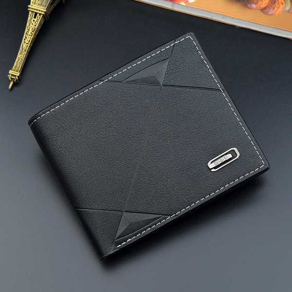 Men's Wallet Men's Short Multi-Card Fashion Casual Wallet Men's Thin Three Fold Horizontal Soft Wallet-image