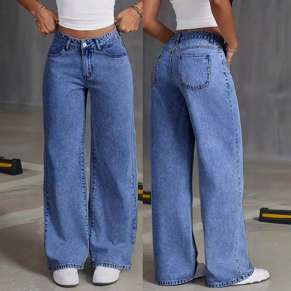High-Waisted Straight Leg Jeans For Women – Sweet & Spicy Style (S-5XL) | Casual & Plus-Size Friendly