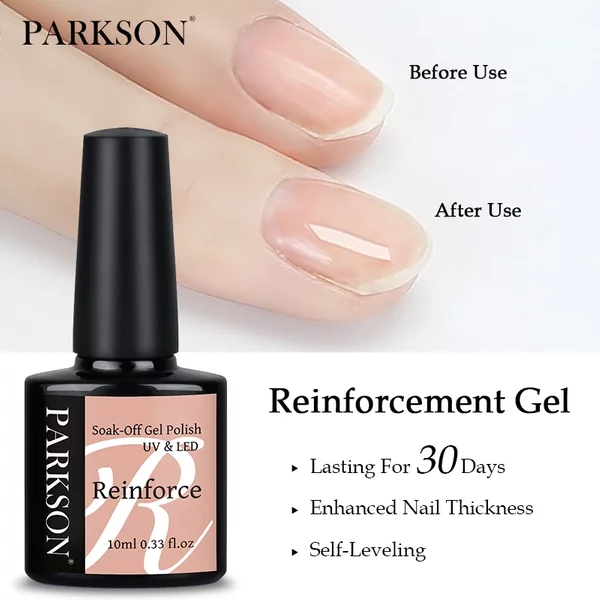 Parkson Self Leveling Gel Polish Build Nails C-Curve Strong Base Coat Healthy Uv Semi Permanent Varnish Gel For Nail Repair Care-image