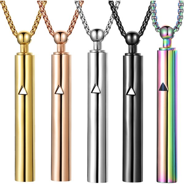 Meditation Whistle Mindfulness Pendant Titanium Steel Vacuum Necklace Regulates Breathing And Relieves Anxiety Yoga-image