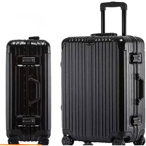 Premium Aluminum-Magnesium Alloy Carry-On Luggage - 20" 22" 24" 26" 29" TSA Lock Lightweight Suitcase With 360° Spinner Wheels, Waterproof