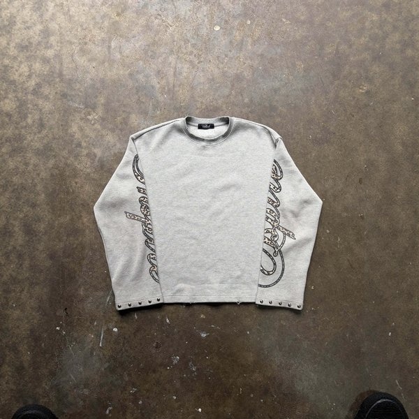 Men's Y2K Streetwear Long Sleeve T-Shirt - Oversized Fit, Letter Print, Polyester Blend, Casual Fashion For Urban Style