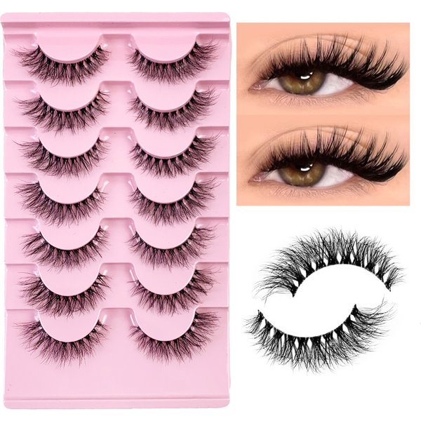 New 8D Effect Lash Seven Pairs Of Natural Slim Long Style Multi-level False Eyelashes