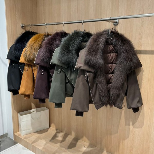 Women's Thickened down Jacket Winter Warm Coat with Detachable Natural Raccoon Fur Collar Loose Fit Outerwear