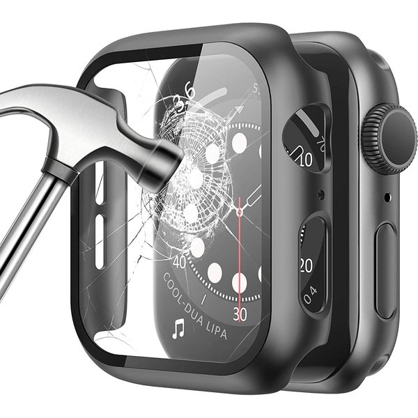 Glass+Cover For Apple Watch case 45mm 41mm 44mm 40mm 42mm iWatch Accessories Screen Protector Apple watch series 3 4 5 6 SE 7 8
