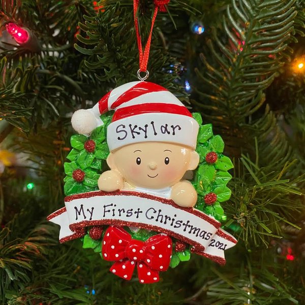 Christmas Cute Baby Resin Decorations Christmas Tree Pendant Hanging Ornaments Wholesale-image