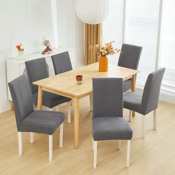 Thickened Fleece Dining Chair Cover Elastic Household Restaurant Chair Cover-image
