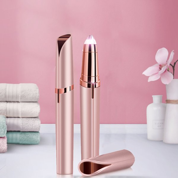 1PC Electric Eyebrow Trimmer Eyebrow Razor Portable Eyebrow Epilator Facial Hair Remover Steel Painless Mini Shaper Beauty Tool-image