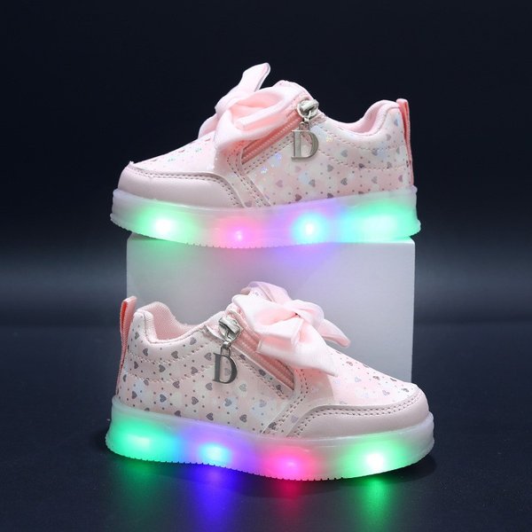 Princess Soft Sole Sports 2024 Spring Autumn New Comfortable Bow Children's And Girls' Casual Shoes-image