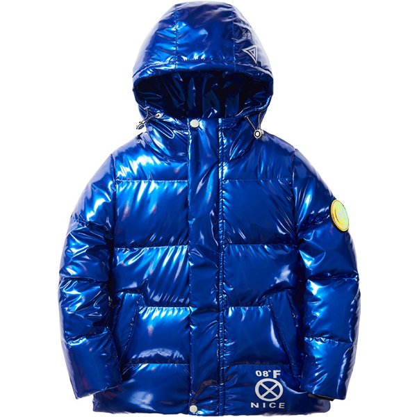 Kids' Clothing Winter New Style Children's White Duck Down Thick Warm Middle And Large Children's Stylish Washable Hooded Jacket Trendy-image