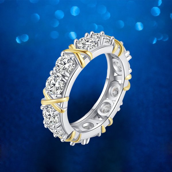 S Pure Silver Full Diamond Cross For Men And Women, Niche Design, High-End Feel, Personalized Light Luxury Ring-image