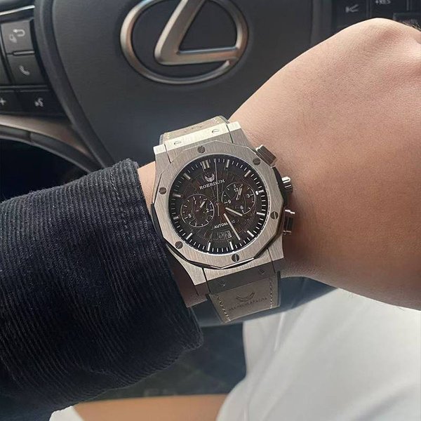 Roerdum Multiverse Series-Endless-R1002 Fully Automatic Mechanical Watch Genuine Leather Strap Business All-Match Casual Men's Watch-image