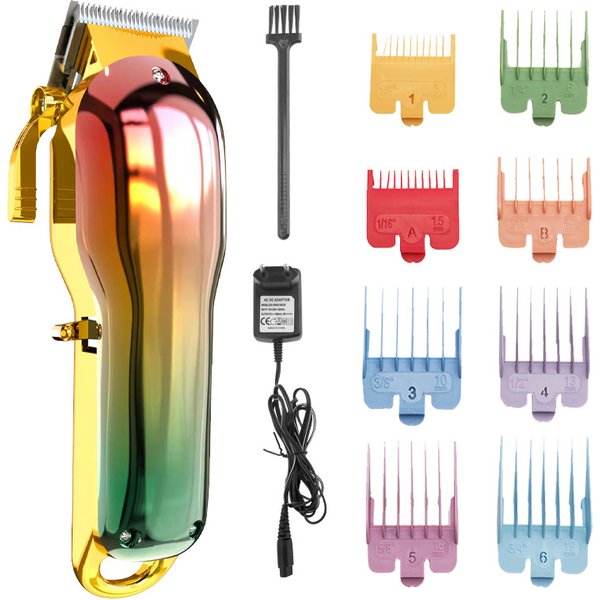 Professional Cordless Hair Clipper - 10W High Power, Low Noise (36dB), 3-6H Long Battery Life, Stainless Steel Blade, Mirror Finish Design (WL-6055)