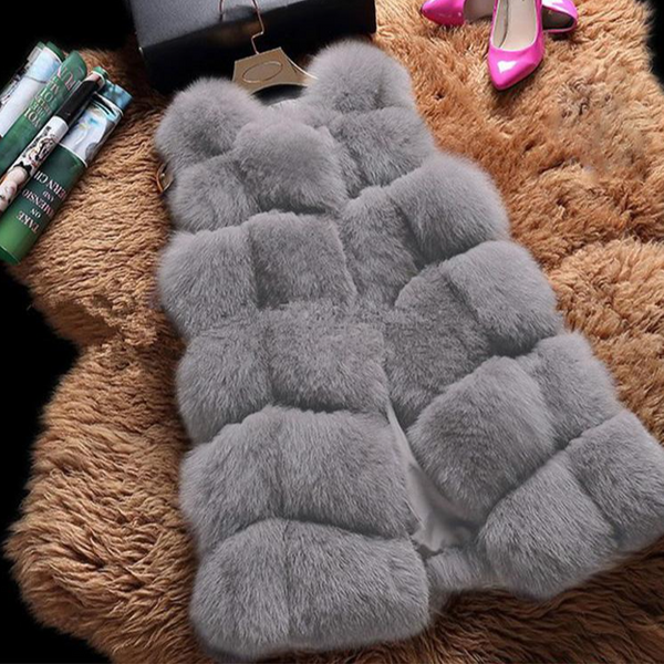 Women's Clothing Autumn And Winter New Fox Fur Vest Women's Wear Medium And Long Casual Fur Coat-image