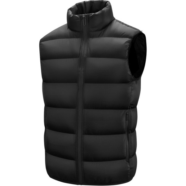 Men's Quilted Puffer Vest - Trendy Lightweight Winter Sleeveless Jacket With Stand Collar (Grey/Black/Army Green/Navy) - Oversized Fit For Layering