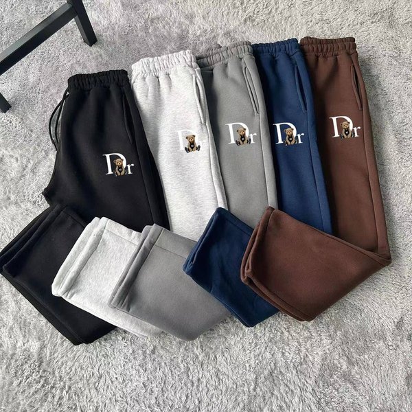 Men's Clothing Double Waist Jogging Pants Poker Embroidery Pattern Trousers Hip Hop Street Sports Sweatpant
