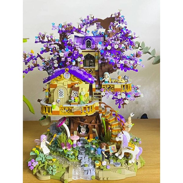 Maisonnette Elfique En Blocs De Construction, Nouveaux Jouets, éClairage D'ambiance + Panneau Acrylique, Jouets Lego Pour Filles Et GarçOns, Cadeaux De NoëL - SéLection De Cadeaux De NoëL-image