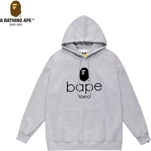 A Bathing APE BAPE-BAPE Solid Color Ape Head Pattern Letter Logo Printed Hoodie Unisex-image