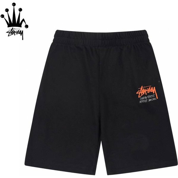 Stussy Modern City London Pattern Letter Printed Loose, Casual, Comfortable, Versatile Cotton Shorts For Men And Women-image