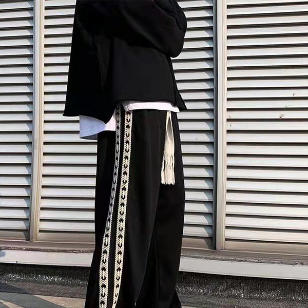 Men's Clothing Pants Men's Summer Loose Versatile Handsome Wide Leg Straight Cool Street Casual Pants