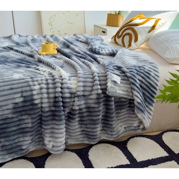Thickened Blanket Milk Velvet Flannel Air Conditioning Blanket Sofa Cover Blanket Office-image