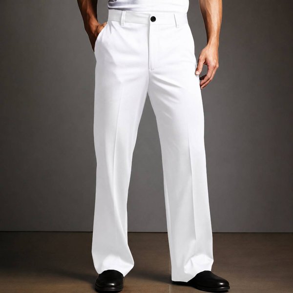 Men's Classic Dress Trousers For Business & Daily Wear | Straight Leg Formal Pants With Front Button & Pockets